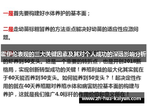 霍伊伦表现的三大关键因素及其对个人成功的深远影响分析 霍伊伦表现的三大关键因素及其对个人成功的深远影响分析